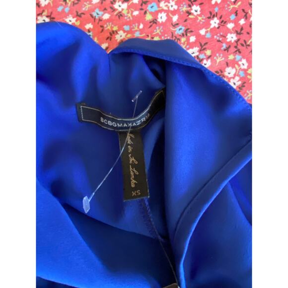 BCBG Max Azria Sapphire Blue XS Extra Small Petite Dress - Retails $198 New Tags - Picture 9 of 11